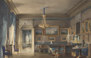 Ein Salon im Empire-Stil